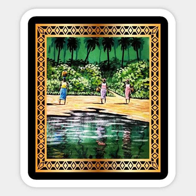African Artwork, Forest Design Sticker by logiamerch